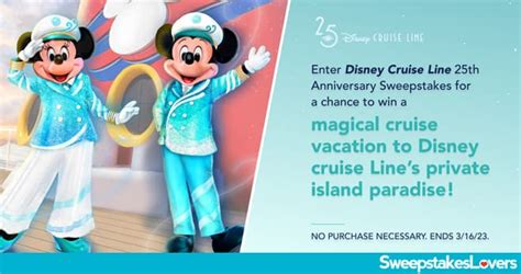 disney cruise line 25th anniversary sweepstakes
